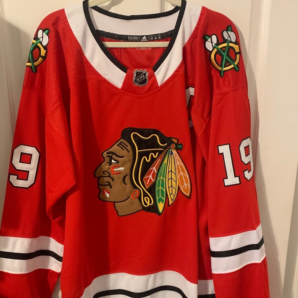 Adidas Red Blackhawks Hockey Jersey